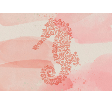 Fototapete Blumen seepferdchen blumenform - TenStickers