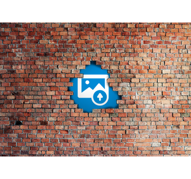 Fototapete 3D ansicht von zerbrochenen ziegeln - TenStickers