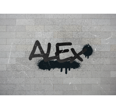 Fototapete mit Namen schwarzes Graffiti - TenStickers