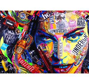 Fototapete graffiti kulturmarken collage - TenStickers