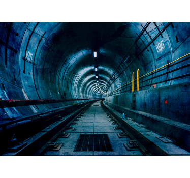 Fototapete 3D unterirdische tunnelperspektive - TenStickers