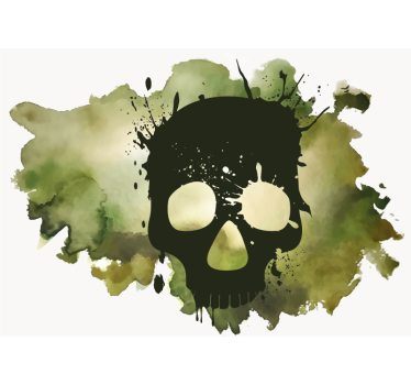 Fototapete Graffiti künstlerischer totenkopfspritzer - TenStickers