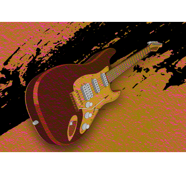 Fototapete musik e-gitarre kunst - TenStickers