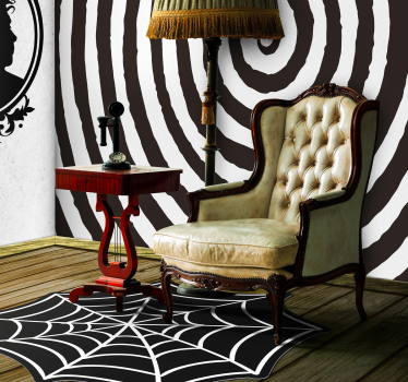 Wandtattoo Jugendzimmer Schwarz-Weiße Spirale - TenStickers