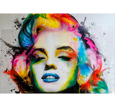 Marilyn Monroe Pop-Art Tapete Wohnzimmer - TenStickers