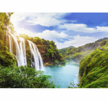 Fototapete Berg, Natur und Wasserfall - TenStickers