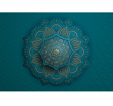 Fototapete Esszimmer Mandala türkis - TenStickers