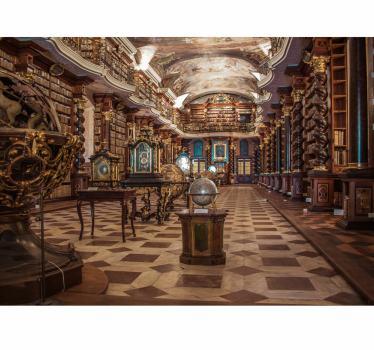 Fototapete Retro Alte bibliothek - TenStickers