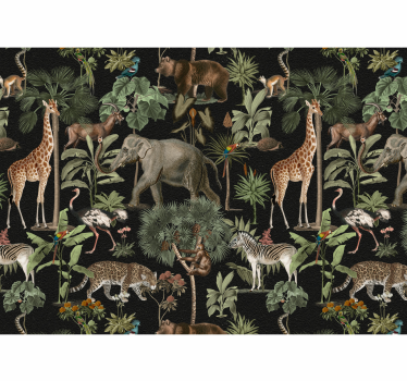 Fototapete hochzeit dschungel tierwelt safari - TenStickers