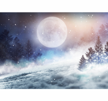 Schlafzimmer Tapete Fantasiewald mit vollmond - TenStickers