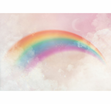 Fototapete Kinderzimmer Regenbogen in den Wolken - TenStickers