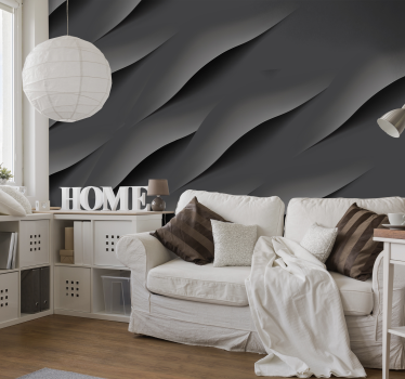 3D Tapete abstraktes graues Design - TenStickers