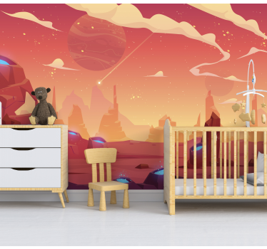 Fototapete Kinderzimmer außerirdischer Planet - TenStickers