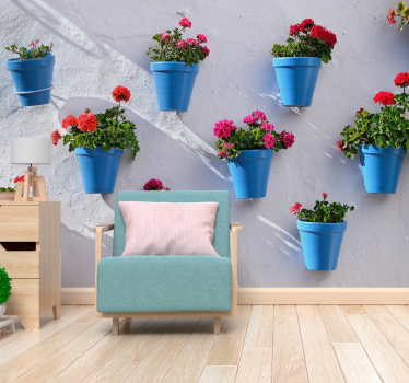 Fototapete Blumen blumenampeln - TenStickers