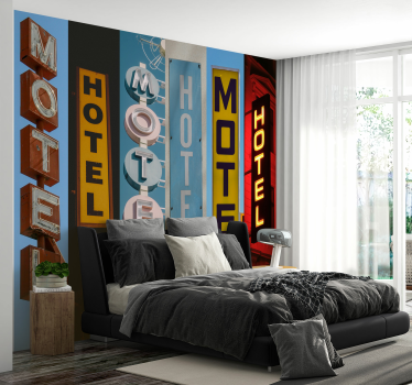 Fototapete mit Hotelschildern - TenStickers