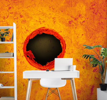 Fototapete 3D loch in der wand - TenStickers