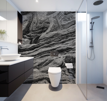 Fototapete Badezimmer natürliche graue Sandtextur - TenStickers