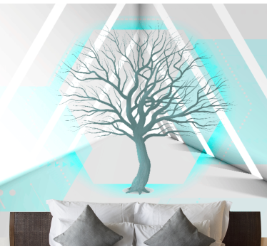 Fototapete Baum geometrisches baumdesign - TenStickers