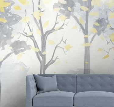 Fototapete baum herbstbaum silhouetten - TenStickers