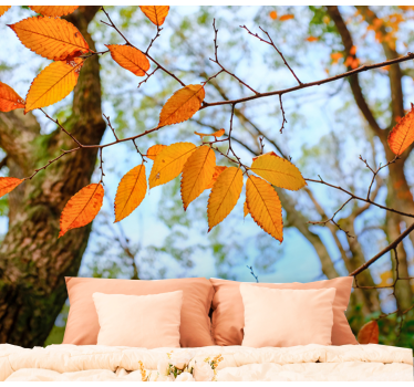 Fototapete Baum herbstblätter zweig - TenStickers