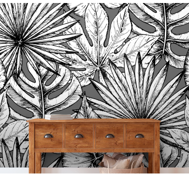 Fototapete baum mit filigranem blattdesign - TenStickers