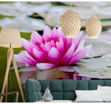 Fototapete Blumen anmutiger rosa lotus - TenStickers