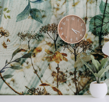 Fototapete blumen blattarrangement - TenStickers