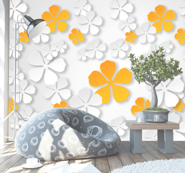 Fototapete Blumen blühender kontrast - TenStickers