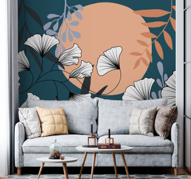 Fototapete blumen botanische komposition - TenStickers