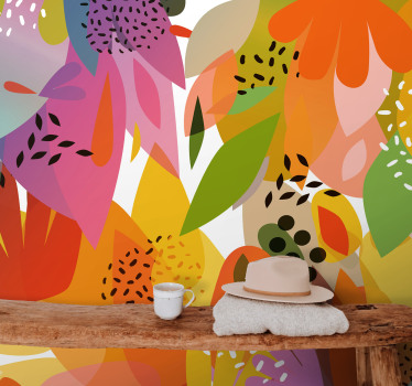 Fototapete blumen bunte blumen-collage - TenStickers