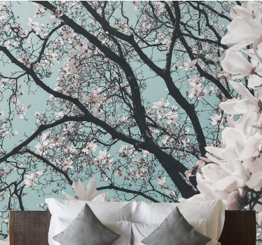 Fototapete Blumen elegante kirschblüten - TenStickers