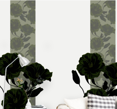 Fototapete blumen elegante schwarze blumen - TenStickers