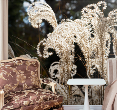 Fototapete blumen elegantes pampasgras - TenStickers