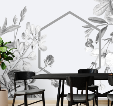 Fototapete Blumen graue pflanzenarrangement - TenStickers