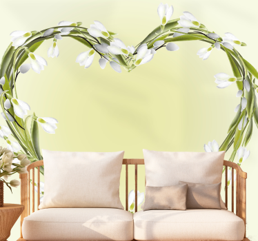 Fototapete Blumen herzförmige blüten - TenStickers