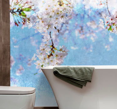Fototapete Blumen kirschblüten gelassenheit - TenStickers