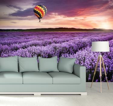 Fototapete Blumen lavendelfeld ruhe - TenStickers