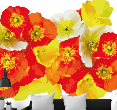 Fototapete blumen mohnblumen komposition - TenStickers