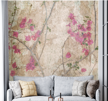 Fototapete blumen pink bougainvillea blüten - TenStickers