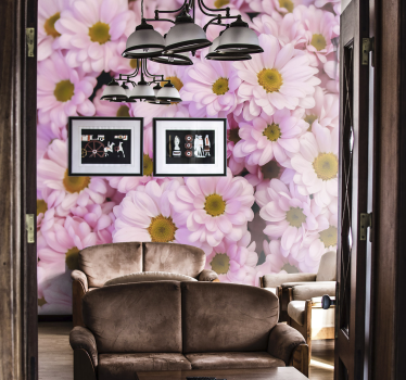 Fototapete blumen pinke gänseblümchen - TenStickers