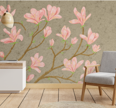 Fototapete blumen pinke magnolienblüten - TenStickers