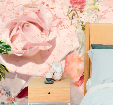 Fototapete blumen romantische rosa rosen - TenStickers