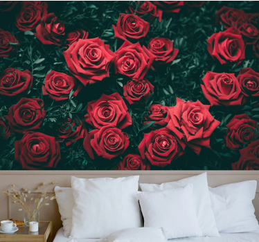 Fototapete blumen romantische rote rosen - TenStickers