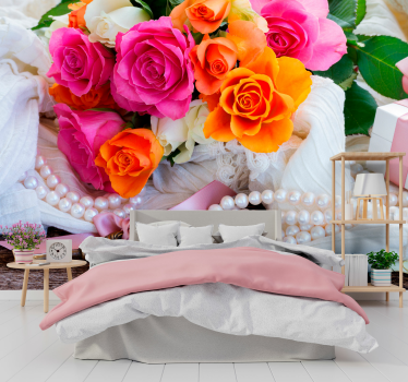 Fototapete Blumen rosenstrauß-arrangement - TenStickers