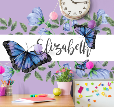 Fototapete Blumen schmetterlinge und blüten - TenStickers