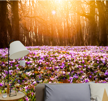 Fototapete blumen sonnenverwöhnte blumenwiese - TenStickers
