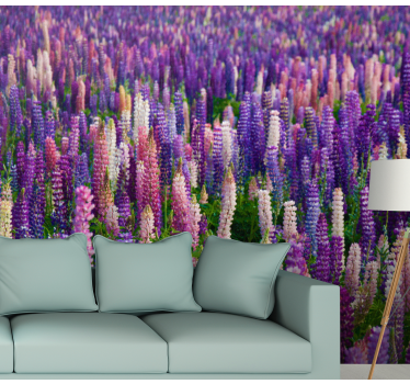Fototapete blumen üppige lila blüten - TenStickers