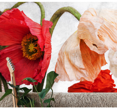 Fototapete blumen Üppige mohnblüten - TenStickers