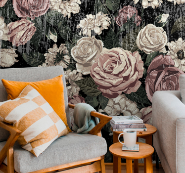 Fototapete blumen vintage blumenexplosion - TenStickers