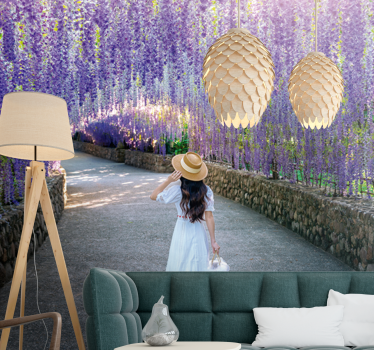 Fototapete blumen wisteria-blütenweg - TenStickers